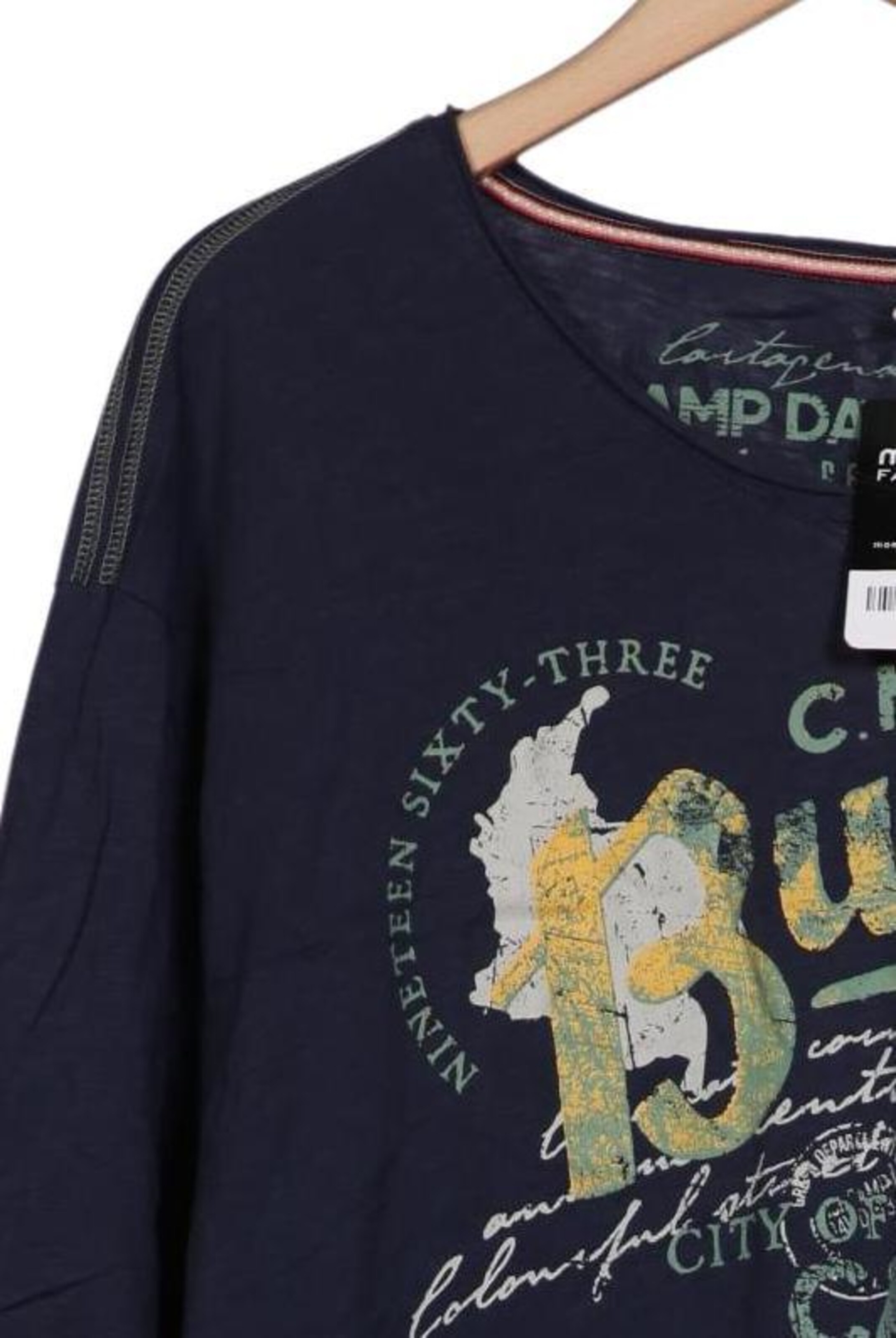 CAMP DAVID Shirt in 4XL in Blue