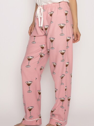 PJ Salvage Pyjamahose ' Flanell ' in Pink: predná strana