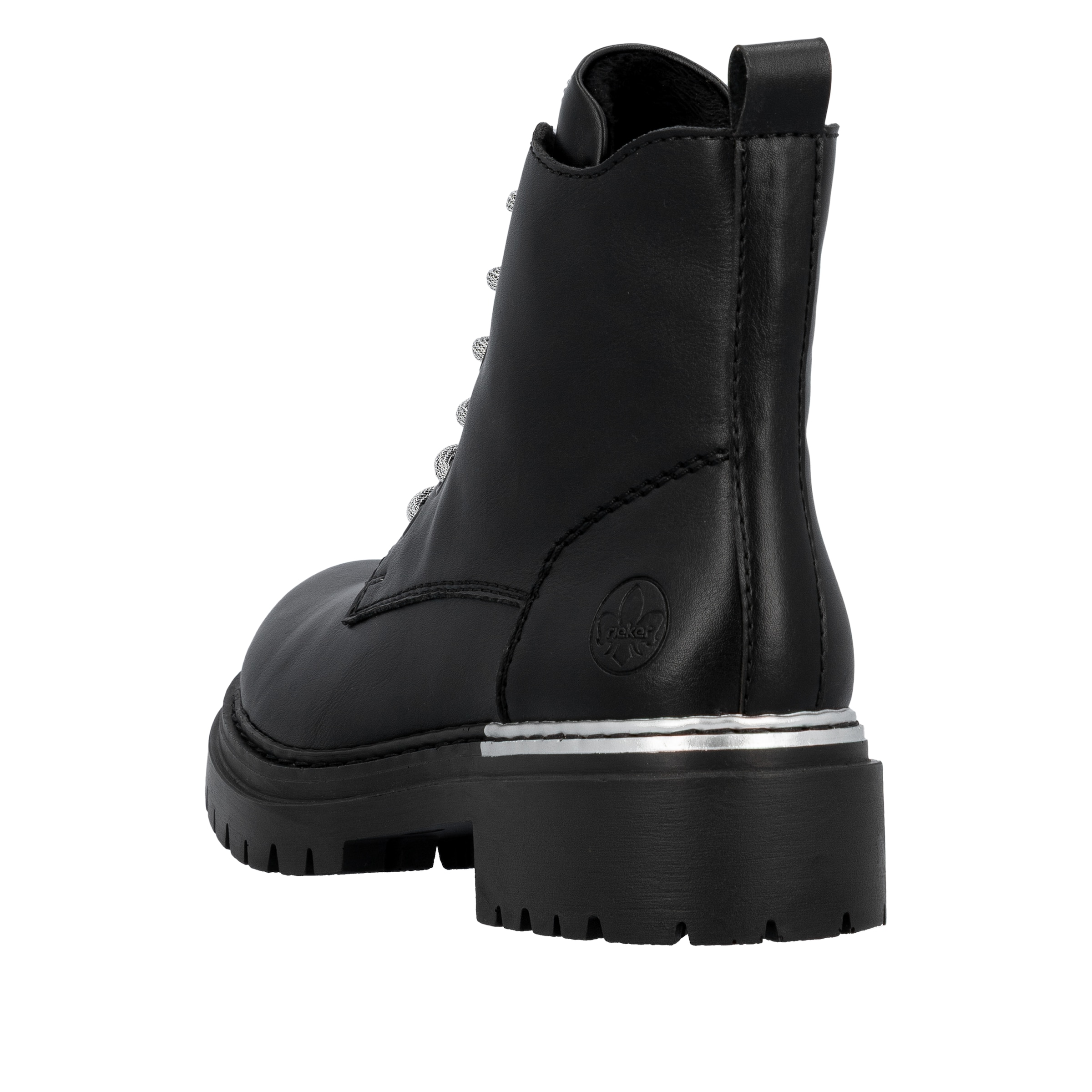 Rieker Lace-Up Ankle Boots in Black