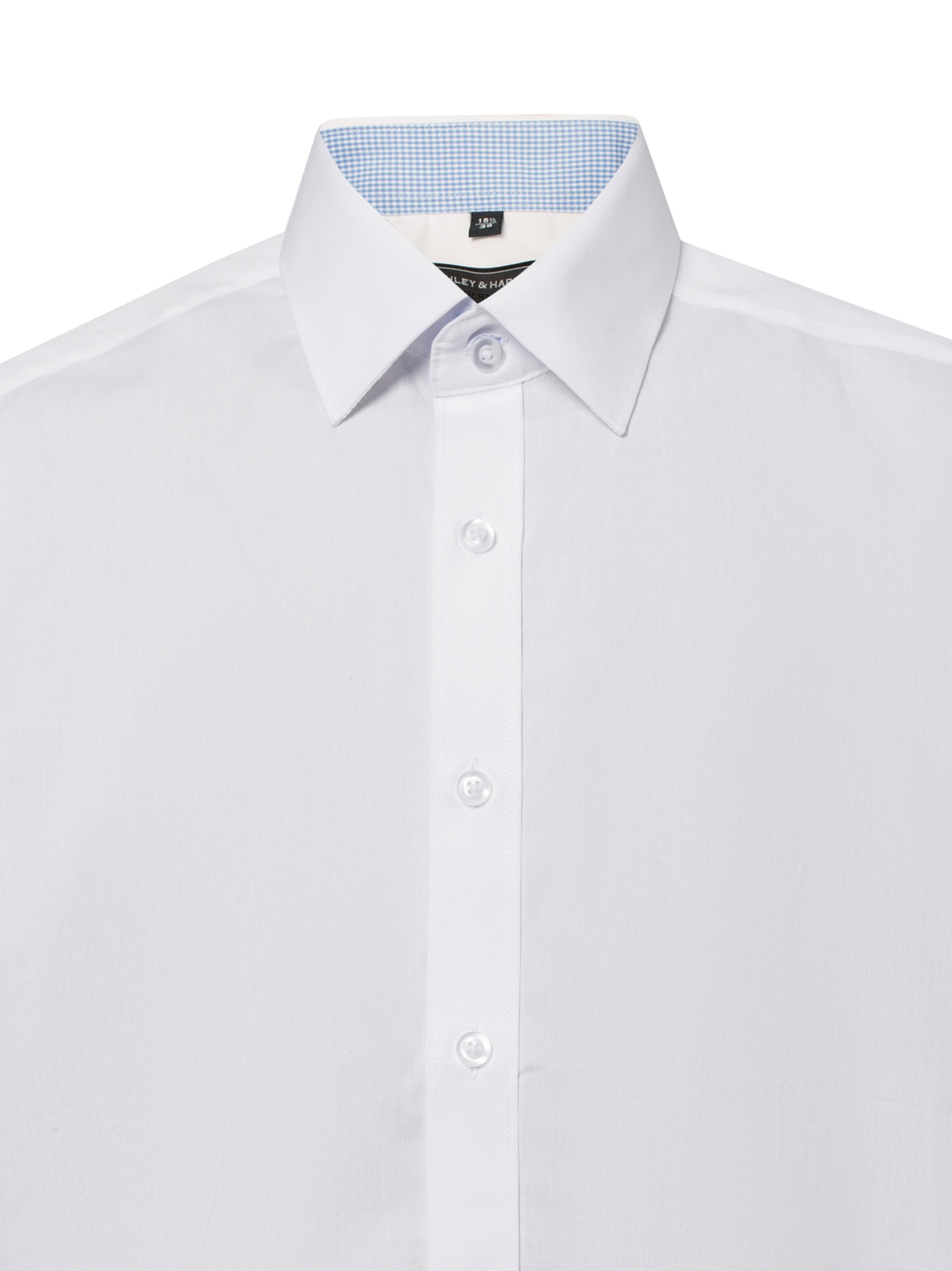 Finshley & Harding Regular fit Button Up Shirt 'Easy Care' in White
