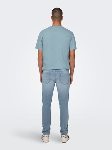 Coupe slim Jean Only & Sons en bleu