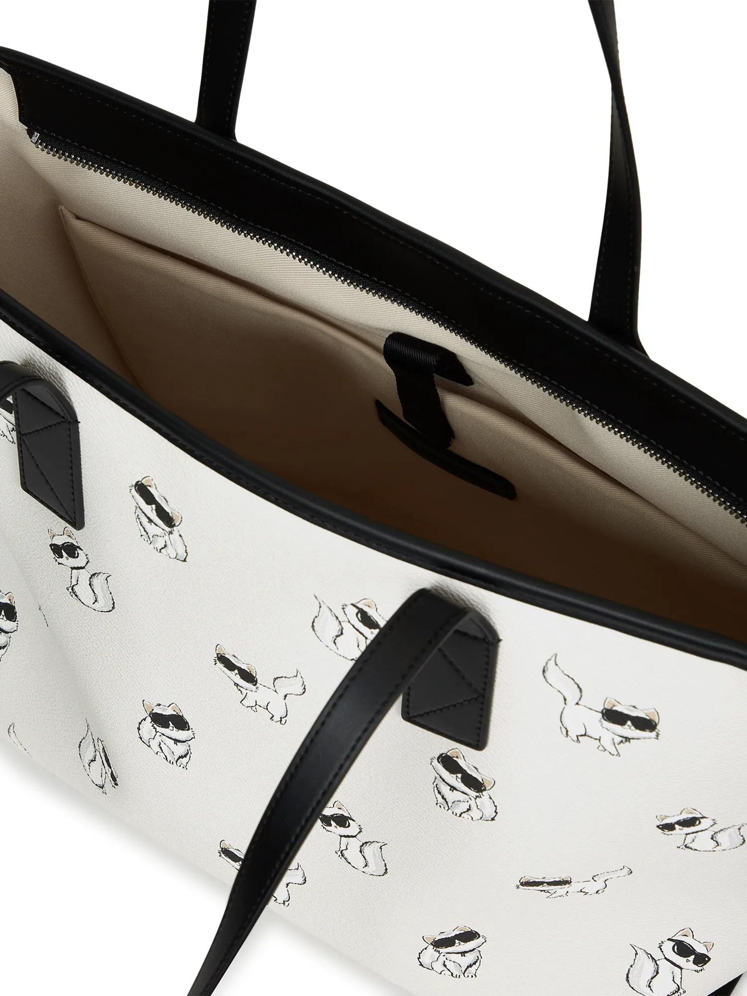 Karl Lagerfeld Shopper táska 'Ikon Choupette' - fehér