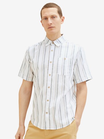 balta TOM TAILOR Standartinis modelis Marškiniai: priekis