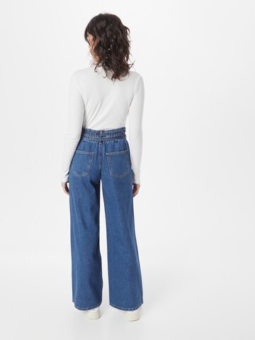 Wide Leg Jean à pince 'SPACE' VILA ROUGE EDIT en bleu