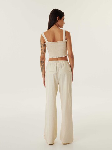 Wide Leg Pantalon Twist en beige