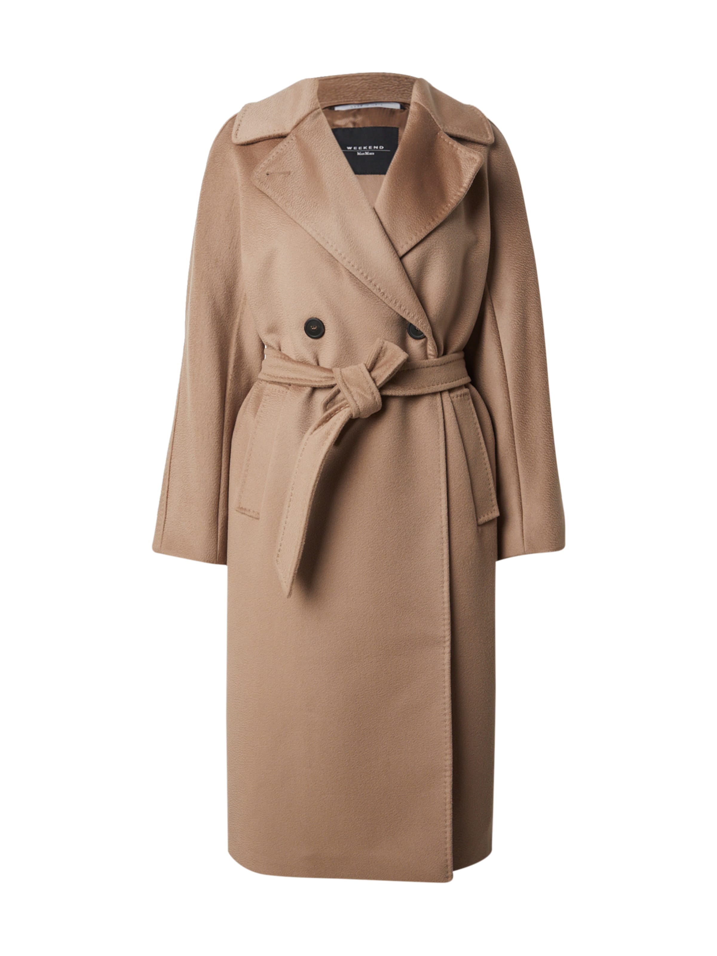 Weekend Max Mara - Abrigo de entretiempo 'RESINA' en marrón: frente