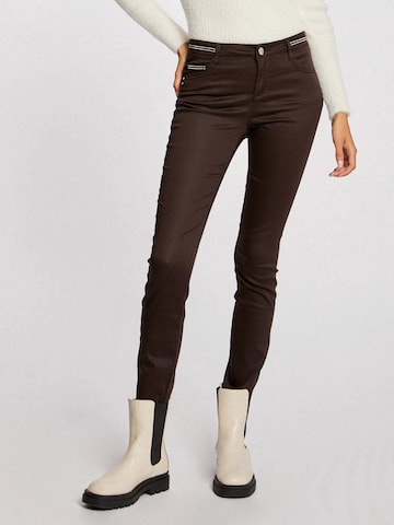 Morgan Slimfit Spodnie 'PALONA' w kolorze brązowy: przód
