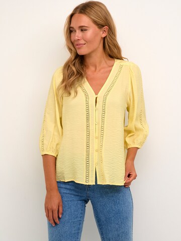 Camicia da donna di Kaffe in giallo: frontale