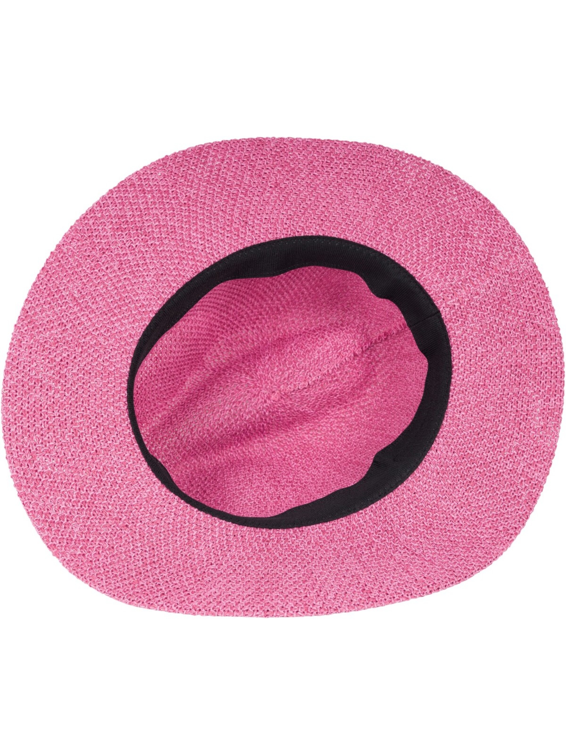 styleBREAKER Hat 'Panama Strohhut' in Pink