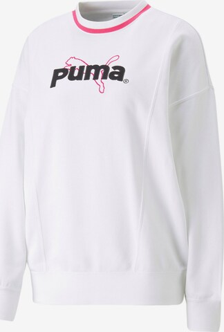 PUMA Sports sweatshirt in White: front