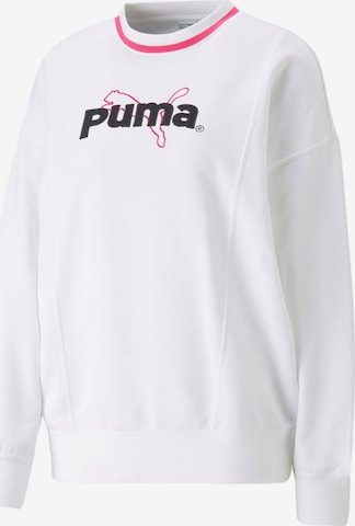 PUMA Sport sweatshirt i vit: framsida