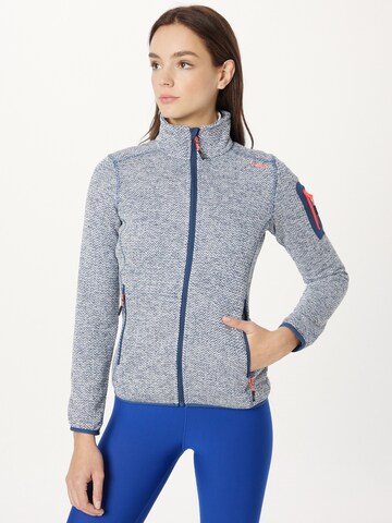 CMP Athletic Fleece Jacket in Blue: front