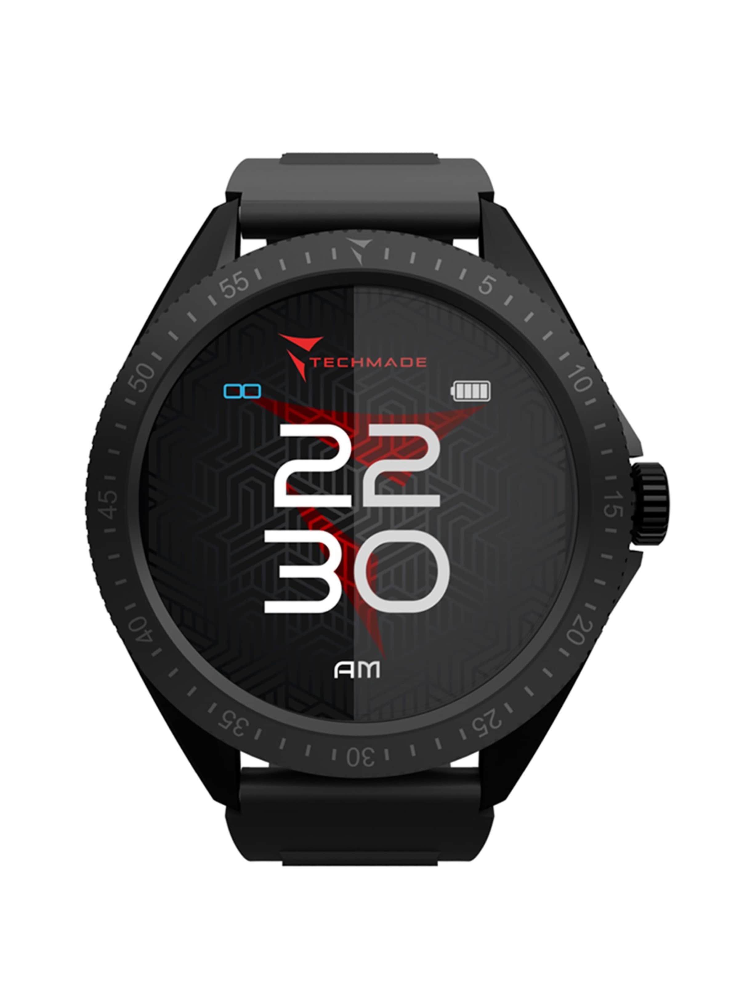 Techmade Digitaluhr 'ROCKS'‌‌ in Schwarz: Vorderseite