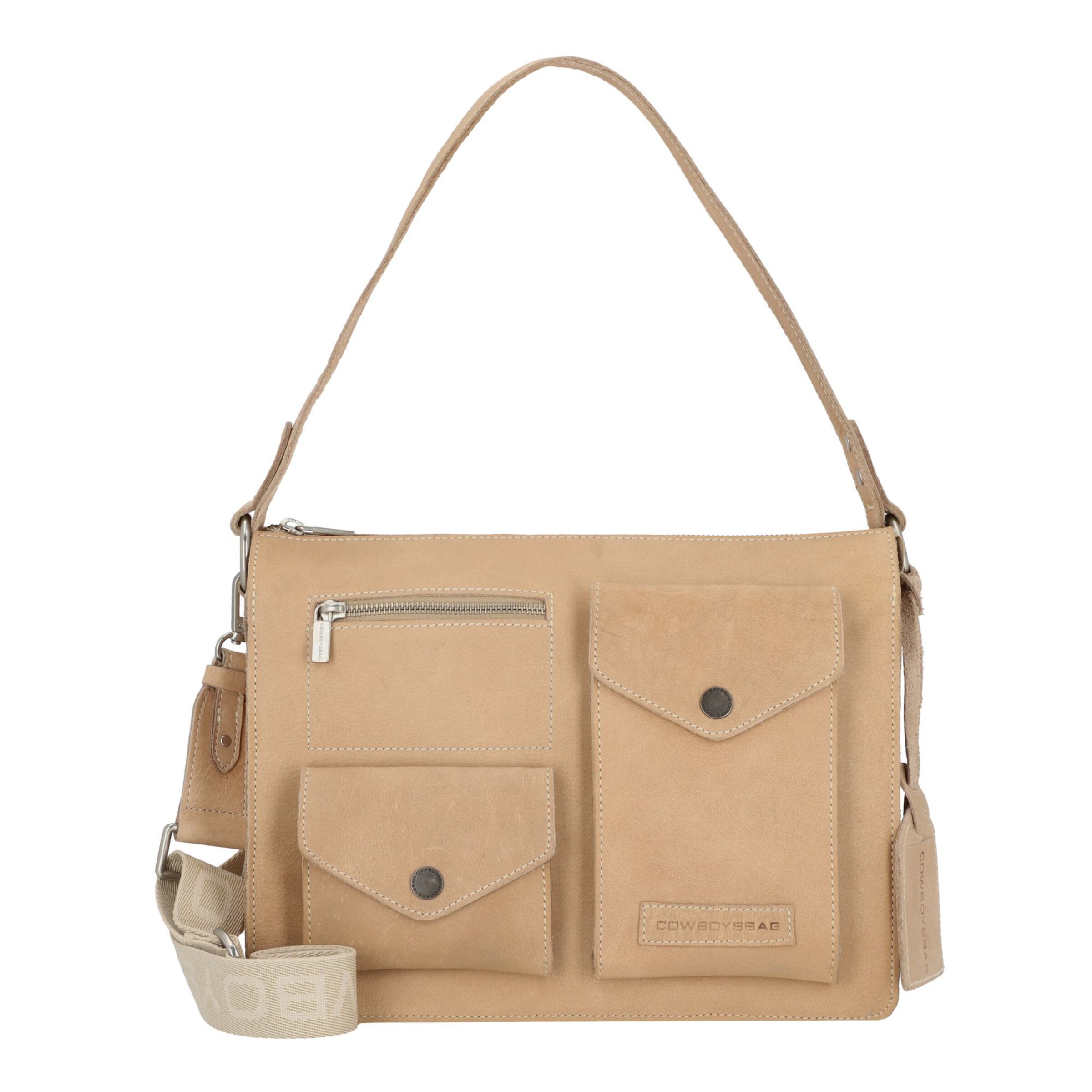 Sac bandoulière 'Houston' Cowboysbag en beige : devant