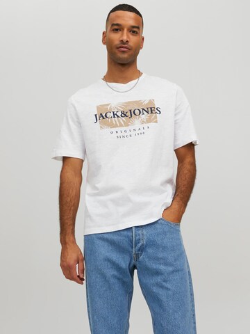JACK & JONES T-shirt 'Crayon' i vit: framsida