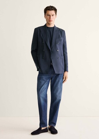 MANGO MAN Slim fit Suit Jacket 'Wave' in Blue