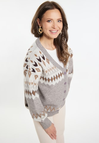 usha FESTIVAL Knit cardigan in Grey: front