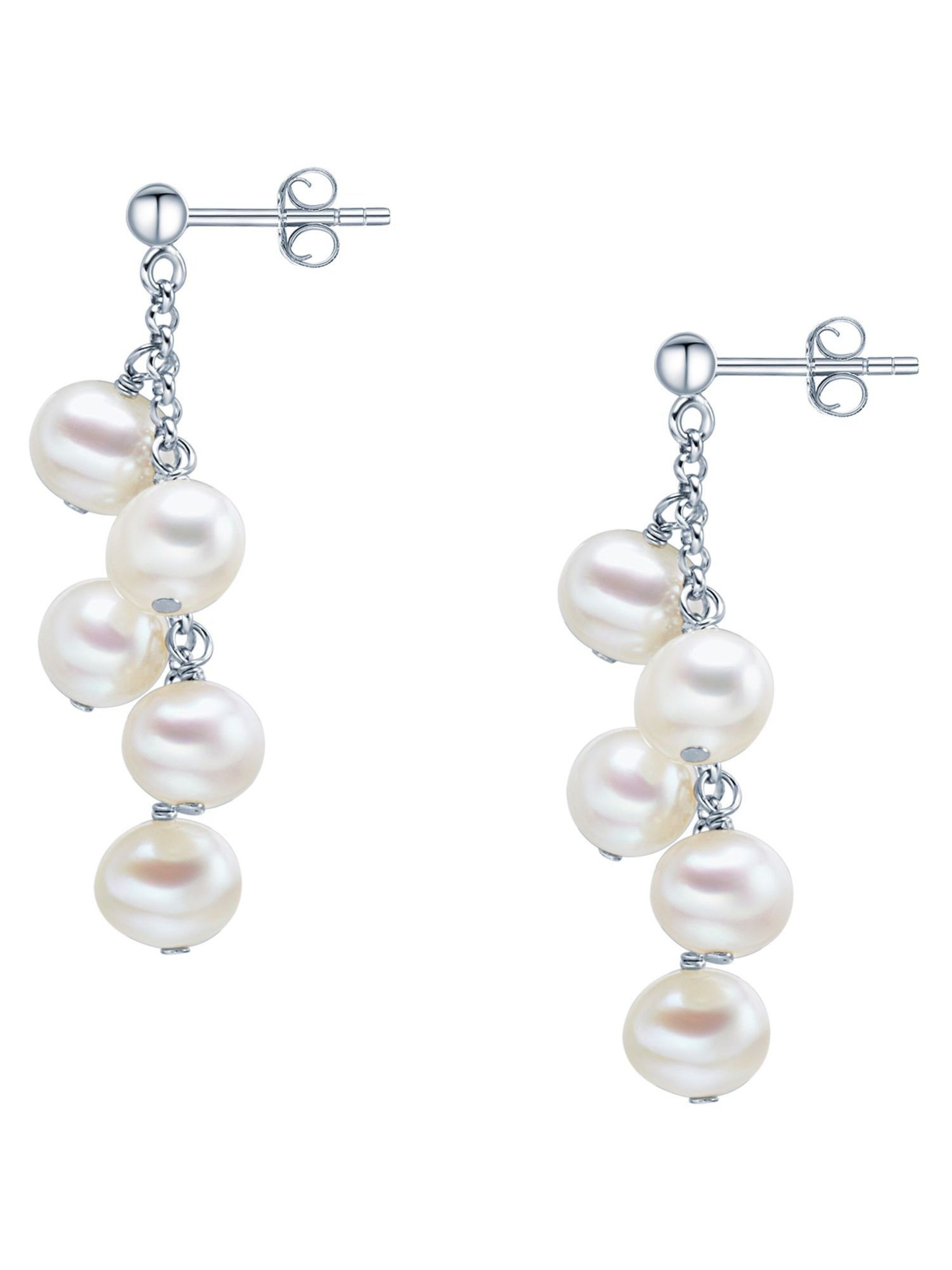 Valero Pearls Earrings in Silver