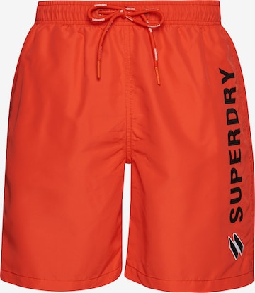 Superdry Uimashortsit värissä oranssi: edessä