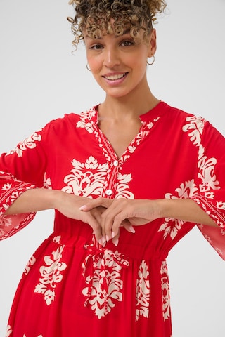 Robe 'Koren' Cream en rouge