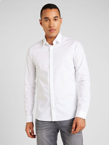 Coupe slim Chemise Calvin Klein en blanc : devant