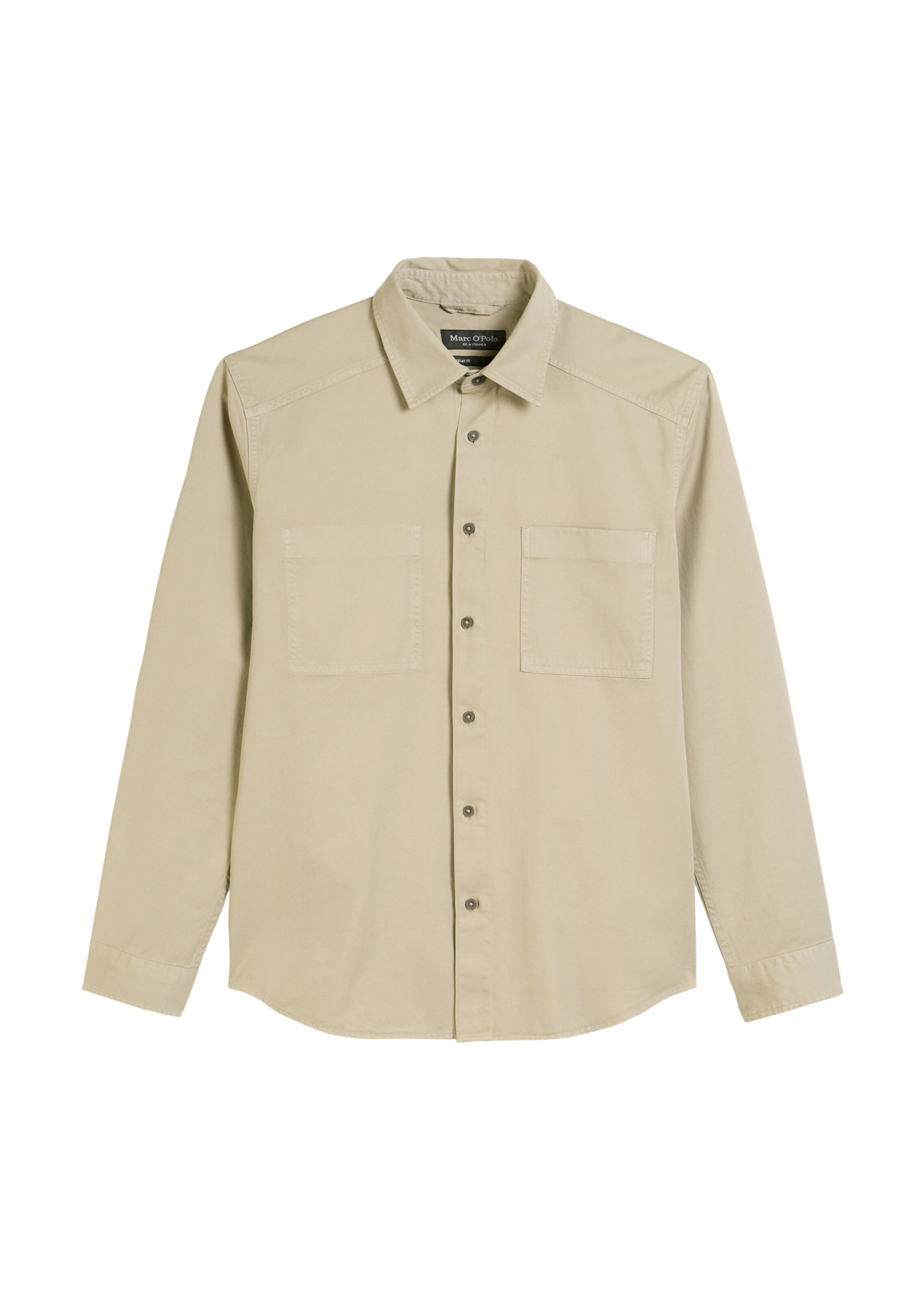 Marc O'Polo Regular fit Button Up Shirt in Beige: front