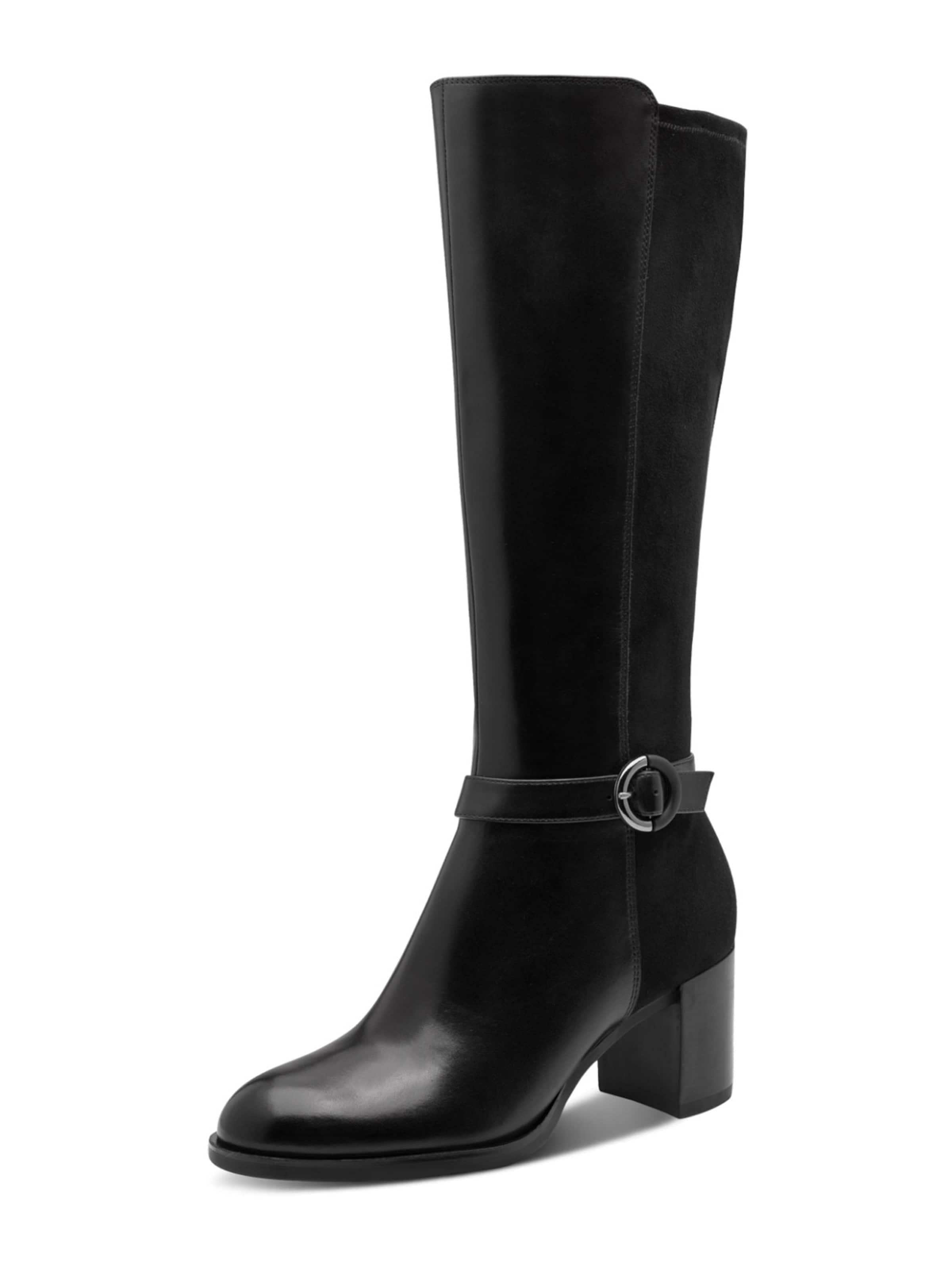 Bottes Tamaris en noir : devant