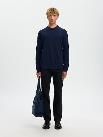 Pull-over 'SLHTORINO' SELECTED en bleu