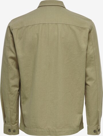 Only & Sons Regular fit Overhemd 'Kennet' in Beige