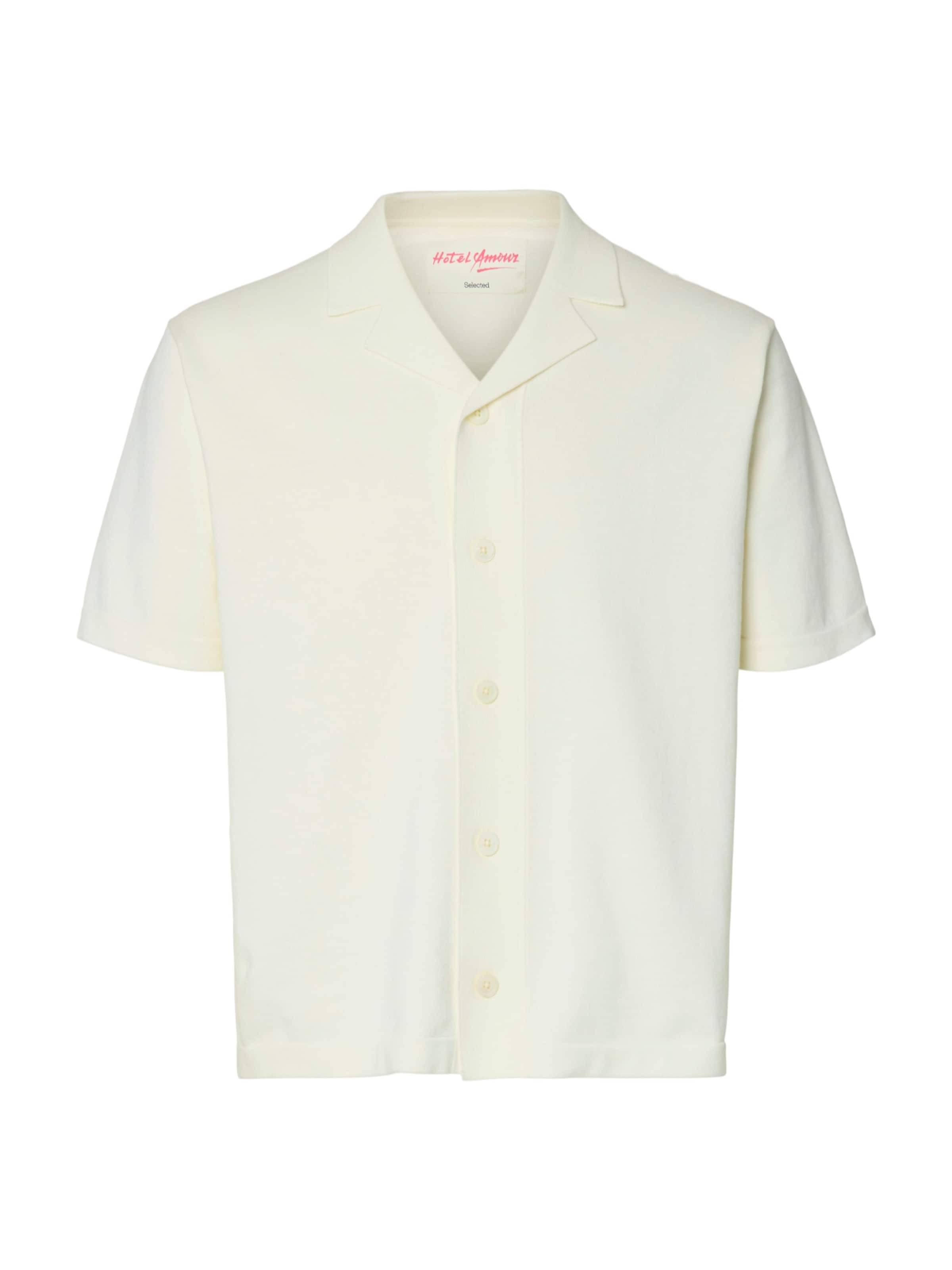 SELECTED - Cárdigan 'SLHAMOUR INTARSIA' en blanco: frente