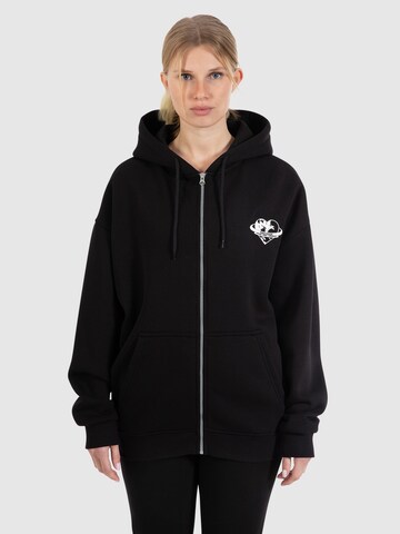 Smilodox Sweatvest ' Amora ' in Zwart: voorkant
