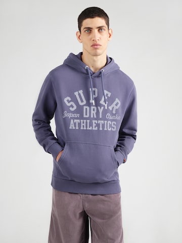 Felpa 'Athletic Essentials' di Superdry in lilla: frontale