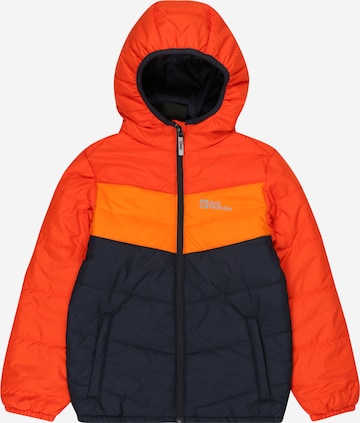 Geacă outdoor 'THREE HILLS' de la JACK WOLFSKIN pe portocaliu: față