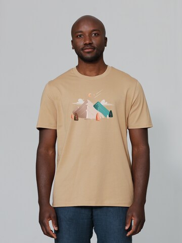 Watapparel T-Shirt 'Night & Clouds' in Beige: Vorderseite