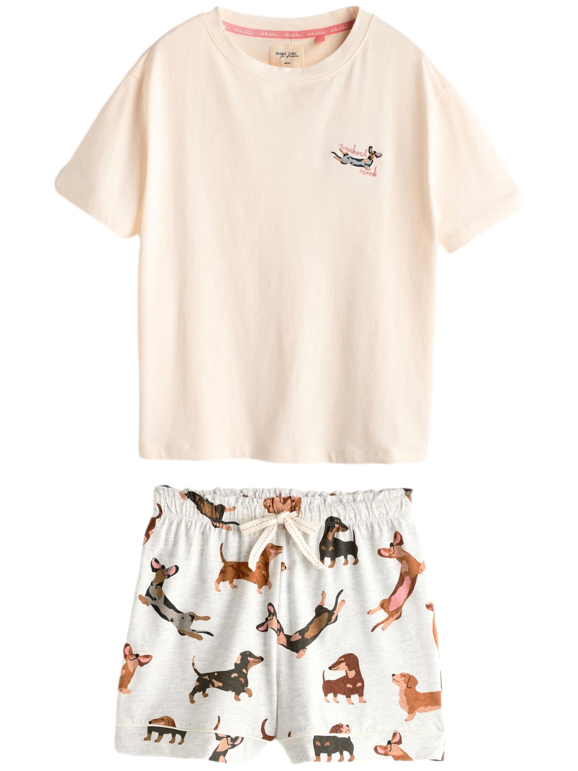 Next Pyjama in Beige: voorkant