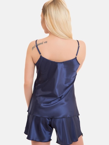 Evoni Pyjama 'Set aus Satin'‌ in Blau