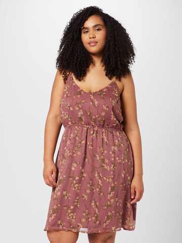 Vero Moda Curve Letní šaty 'Smilla' – pink: přední strana