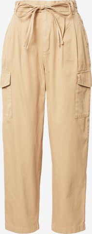 Loosefit Pantalon cargo GAP en beige : devant