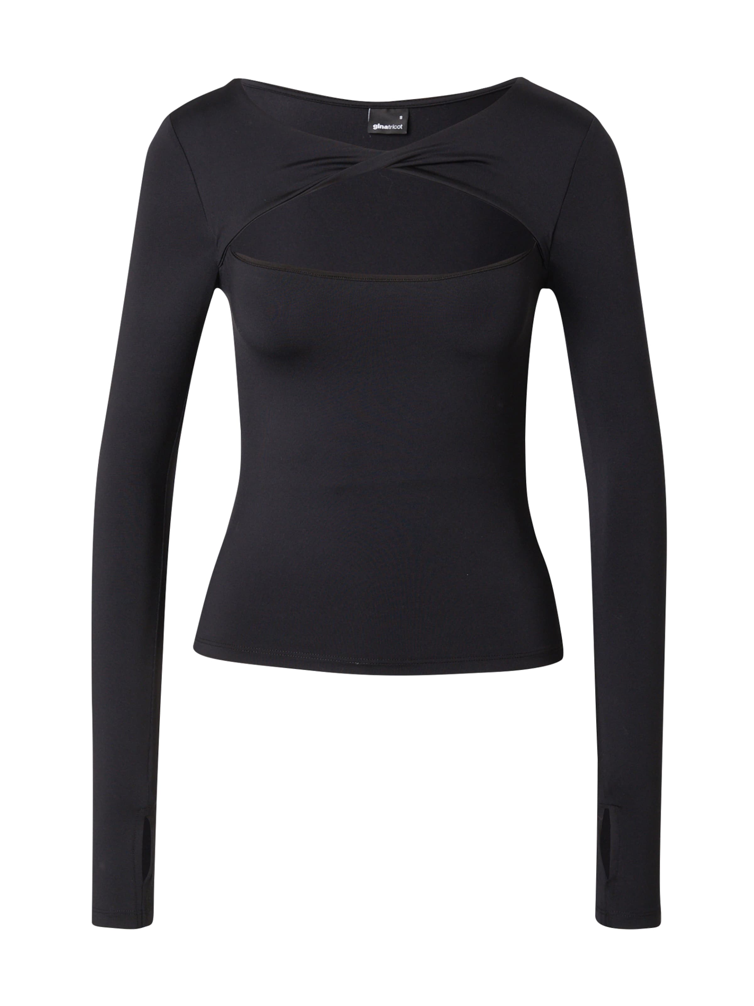 Gina Tricot Tričko 'Twist' - Čierna: predná strana