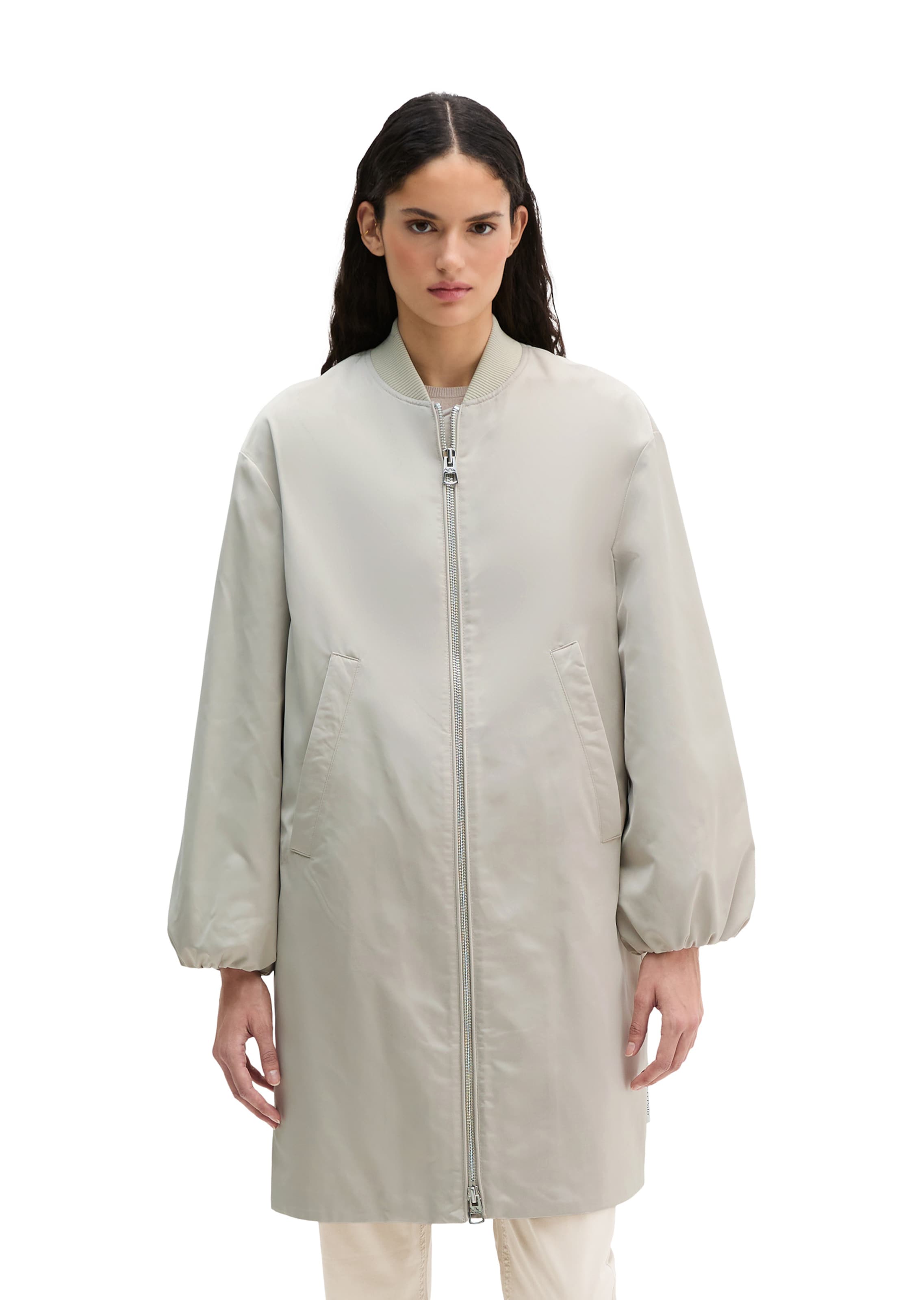 Manteau mi-saison Marc O'Polo en gris : devant