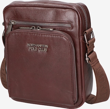Borsa a spalla di Northampton Polo Club in marrone: frontale