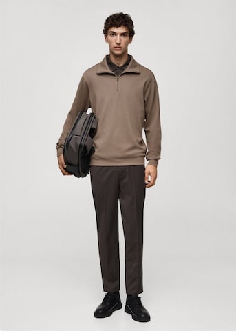 MANGO MAN Sweatshirt 'Varese' in Beige