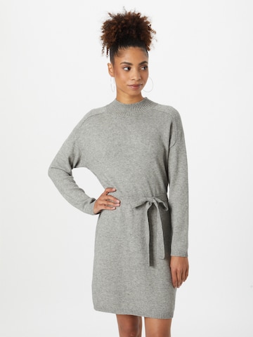 ONLY Knitted dress 'LEVA' in Grey: front
