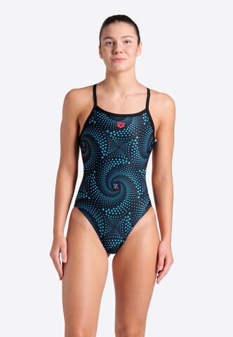 ARENA Bralette Swimsuit 'FIREFLOW' in Mixed colours: front