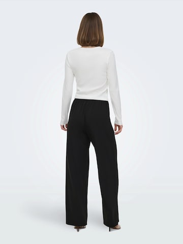 ONLY Wide leg Veckad byxa 'ONLCECILIA' i svart