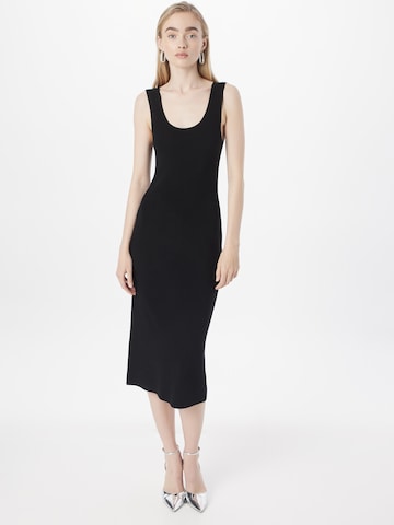 DRYKORN Stickad klänning 'SEVERE' i svart: framsida