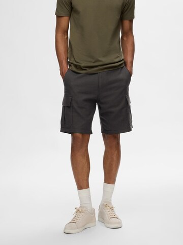 SELECTED HOMME - Loosefit Calças cargo 'OLAF' em cinzento