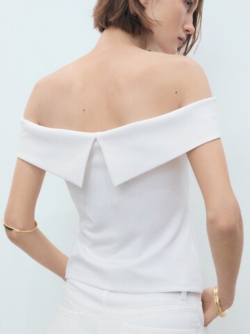 MANGO Top 'PEPE' in White