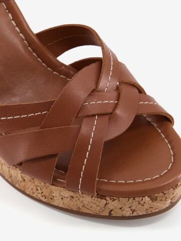 Dune LONDON - Sandalias con hebilla 'KORAL' en marrón