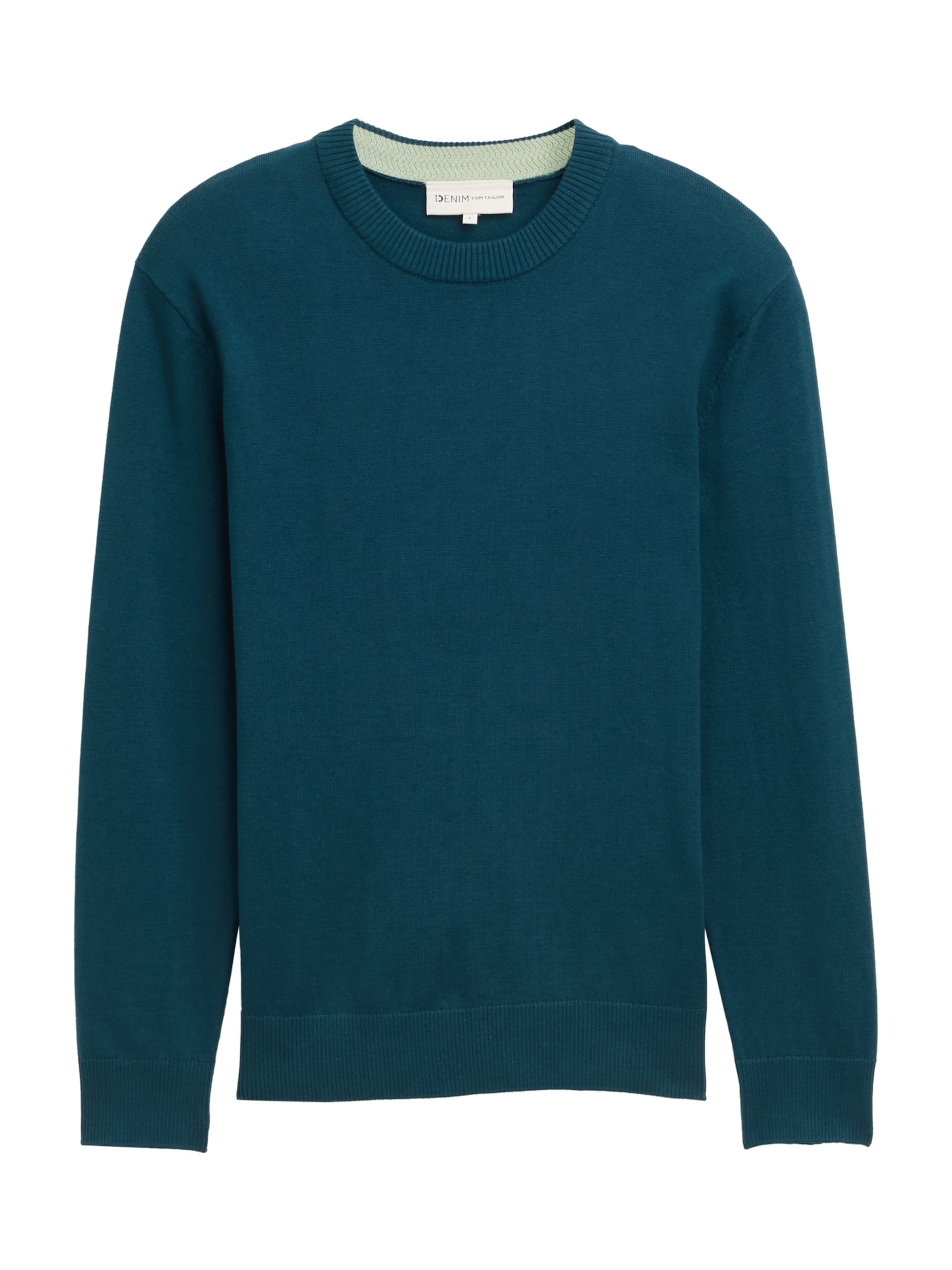 TOM TAILOR DENIM Sweater in Green: front